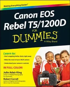 USED-Canon EOS Rebel T5/1200D for Dummies by King, Julie Adair (Paperback)