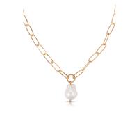 White Pearl with 18k Gold Plating