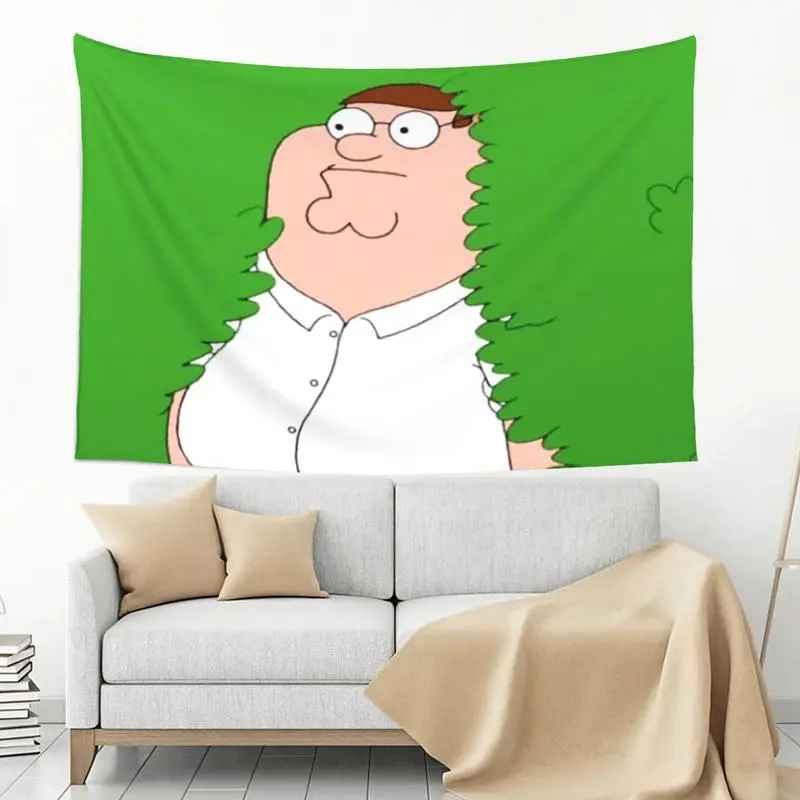 Peter Griffin Album Cover Tapestry - Soft Peach Beige Polyester 60x40in Wall Hanging, Lightweight Machine-Washable Home Decor for Bedroom, Holiday Gift No Power Required