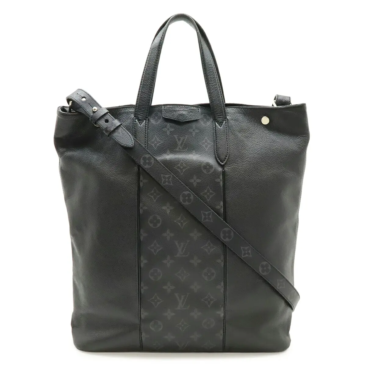 Pre-owned Louis Vuitton Canvas Tote Bags City Tote Monogram Eclipse Taiga Tote Bag