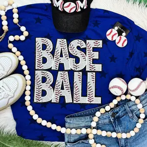 Baseball Words Sequins Patch