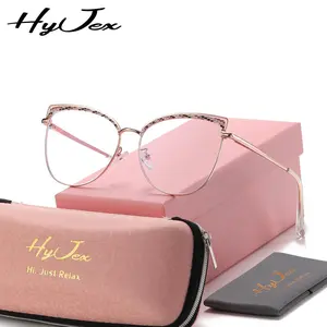 HyJex Unisex Fashion Premium Craftsmanship Literary Full Frame Plano Glasses Exquisite Elegant Butterfly Frame Plano Glasses