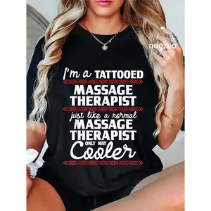 100% Cotton I'm A Tattooed Massage Therapist - Massage Therapy T-Shirt