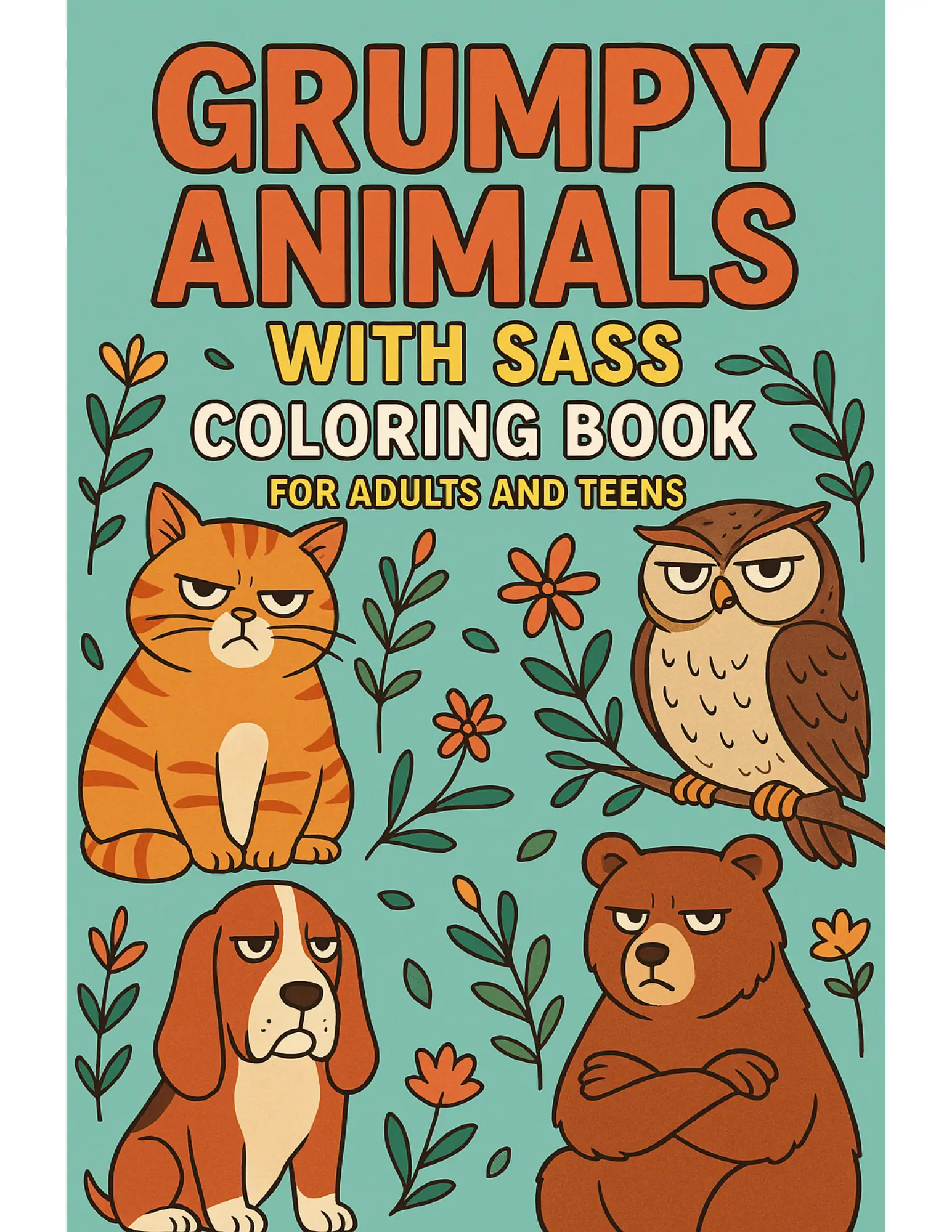 Grumpy Animals with Sass Coloring Sheets For Adults and Teens