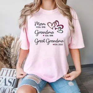 Mom Grandma Great- Grandma T-Shirt, Birthday Grandma Shirt, Pregnancy Announcement, Gift for Grandma, Great Grandma Gift