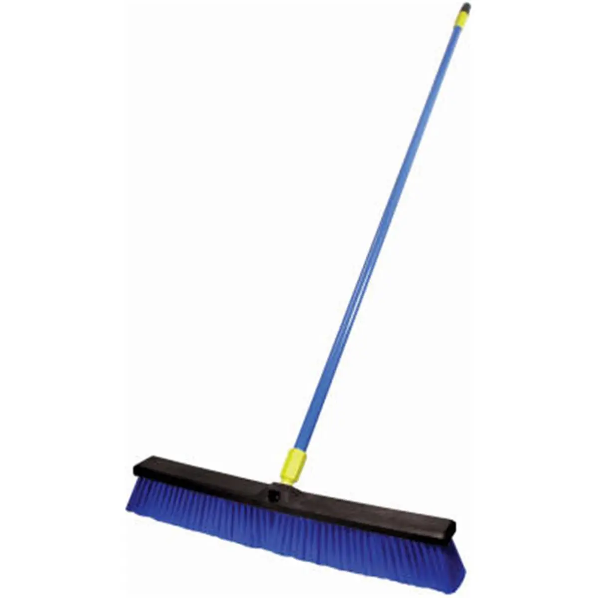 212 MAIN 24-in Stiff Poly Bristle Manual Push Broom - Long Handled, Heavy Duty Steel Handle, Swivel Hang-Up, 3 lbs, Floor Cleaning, Sweeps Medium to Rough Surfaces, Home Care Use, Floor Cleaning Brooms