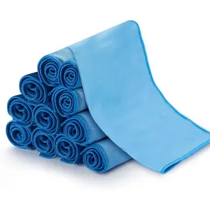 12 count Microfiber Glass and Window Cleaning Cloths,12" x 12" Lint Free Streakless Buff Polishing Cloth,Quickly Clean Windows, Windshields, Mirrors, and Shower Glass Doors,Washable and