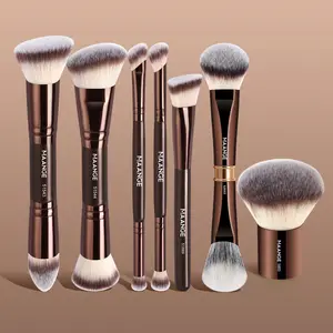 MAANGE 7pcs Makeup Brush Set, Foundation Brush Blush Brush Contour Brush Concealer Brush Tapered Brush Nose Contour Brush Eyeshadow Brush Smudge Brush Detail Brush, Essential Beauty Tools, Gift for Women & Girls, Makeup Brush Kit