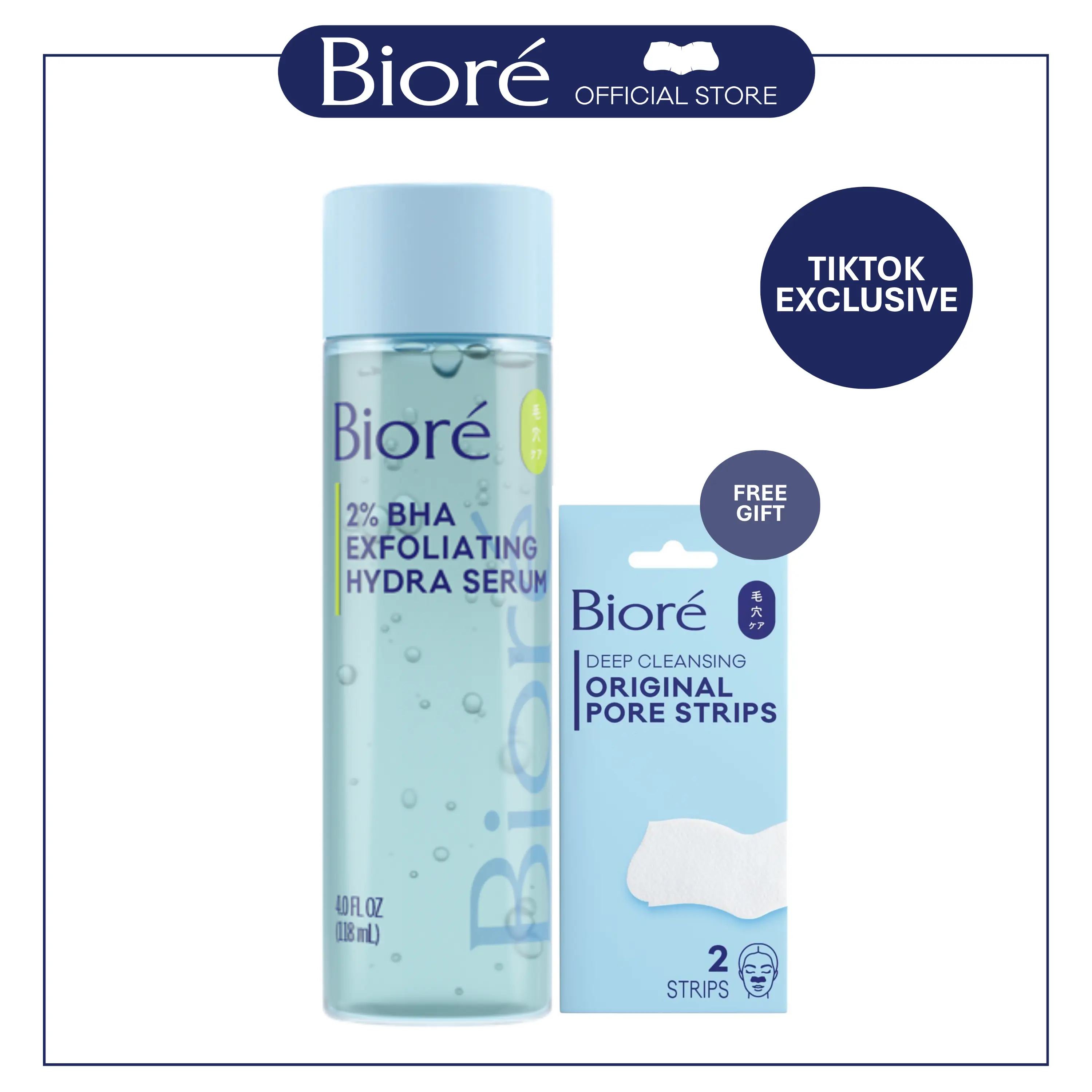Bioré Pore Refining 2% BHA Exfoliating Hydra Serum, 2% BHA Salicylic Acid Face Serum for Glowing Skin, 4 Oz Bioré Pore Refining 2% BHA Exfoliating Hydra Serum, 2% BHA Salicylic Acid Face Serum for Glowing Skin, 4 Oz