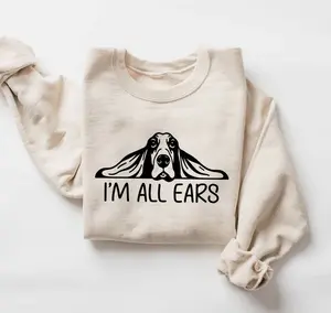 Basset Hound I'm All Ears Sweatshirt, Basset Hound Sweater, Dog Lover Sweatshirt, Dog Mom Sweater, Gift For Her