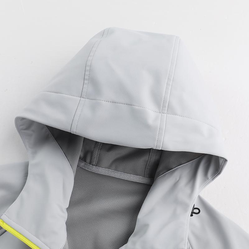 Women's Pastel Color Block Outdoor Jacket, Slim Fit Hooded Sporty Windbreaker, Lightweight Activewear Coat with Contrast Zipper for Spring & Autumn