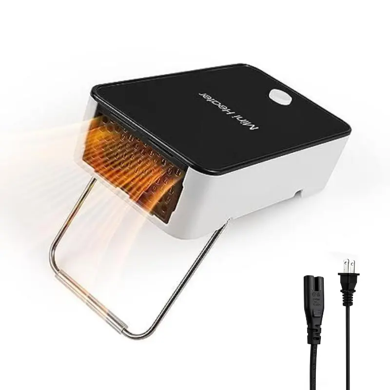 Joytutus Compact Mini US Plug Travel Heater - Portable Handheld Warm Air Blower with Temperature Control, Heat Insulating Design, Easy Operation & Storage, Wall-Mounted for Desktop & Car Use