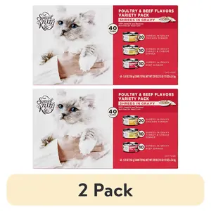 Special Kitty Poultry & Beef Cuts in Gravy Wet Cat Food Variety Pack, 5.5 oz Cans, 40 Pack