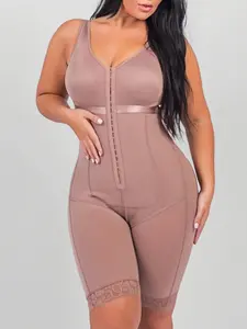 1 Count Fajas Colombianas Shapewear Bodysuit for Women, Tummy Control Body Shaper with Adjustable Hooks, Butt Lifter Slimming Jumpsuit, High Compression Waist Trainer Corset, Postpartum Recovery, Suitable For Daily Or Sports