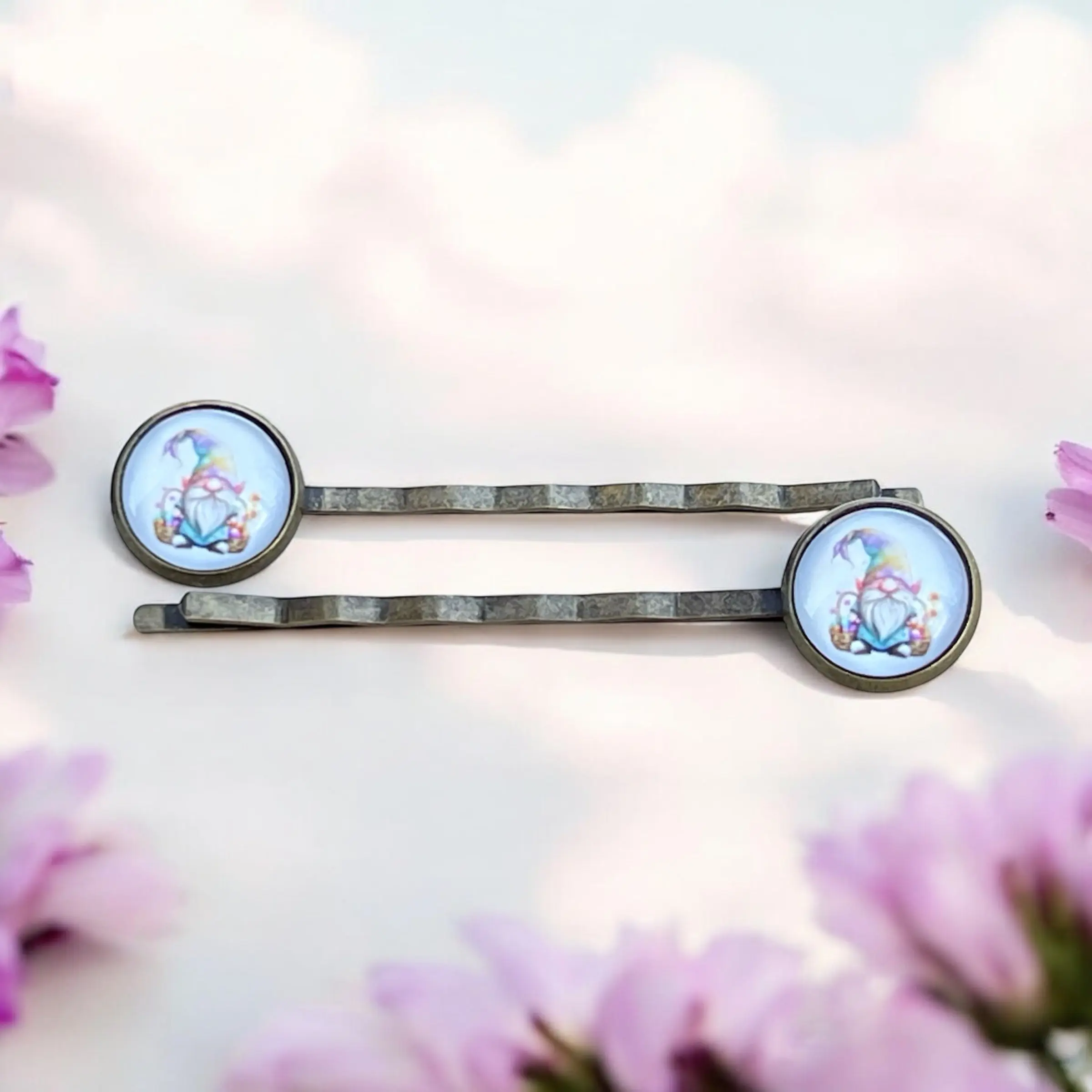 Easter Bunny Gnome Hair Pins – Spring Hair Clips Set of 2