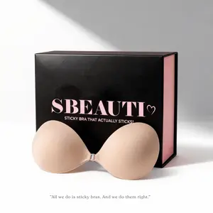 SBEAUTI Strapless Pushup Sticky bra Seamless  Backless  Sweat proof glue  Ligher fabric adhesive  Cleavage Bra  Invisible Bra for Date night Party Wedding dress SummerVibe