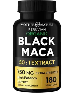 Black Maca Root 50:1 Extract for Fitness & Daily Energy Support | Mother Nature Organics