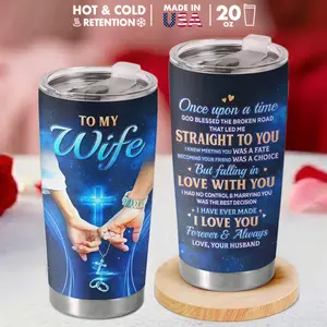 Gift - To My Wife 20Oz Tumbler, Valentines gift for her, Religious Love Coffee Mug, Christian Gift For Wife From Husband, Anniversary Birthday Gift For Her Drinkware Flasks