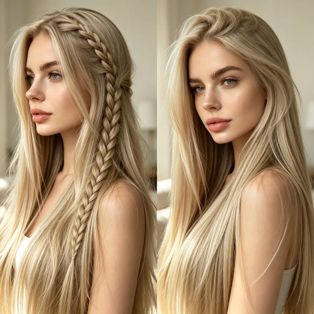 Long Straight Blonde Highlight Synthetic Lace Front Wig Pre Plucked Invisible Hairline Heat Resistant Fiber Glueless Wig Multi-Style Can Do Ponytail Braids & Bun Realistic Hair Texture Daily Party Wig For Women