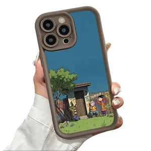 Vintage Cartoon Ed Edd n Eddy Pattern Phone Case for iPhone 17 16 15 14 Pro Max 13 12 11 XR XS Plus Air Slim Shockproof Anti Scratch TPU Protective Cover Retro 90s Cartoon Aesthetic Phone Accessory