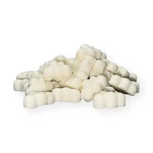 Cloud Melts: Cotton Bliss Mini Clouds Scented Candle in Elegant Clear Jar - Powder & Calla Lily Fragrance