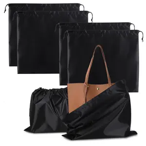 4 Pack Dust Bags for Handbags, Dust Cover for Purses Cloth Shoes, Silk Large & Middle Daily Travel Storage Pouch Dustproof Drawstring Bag
