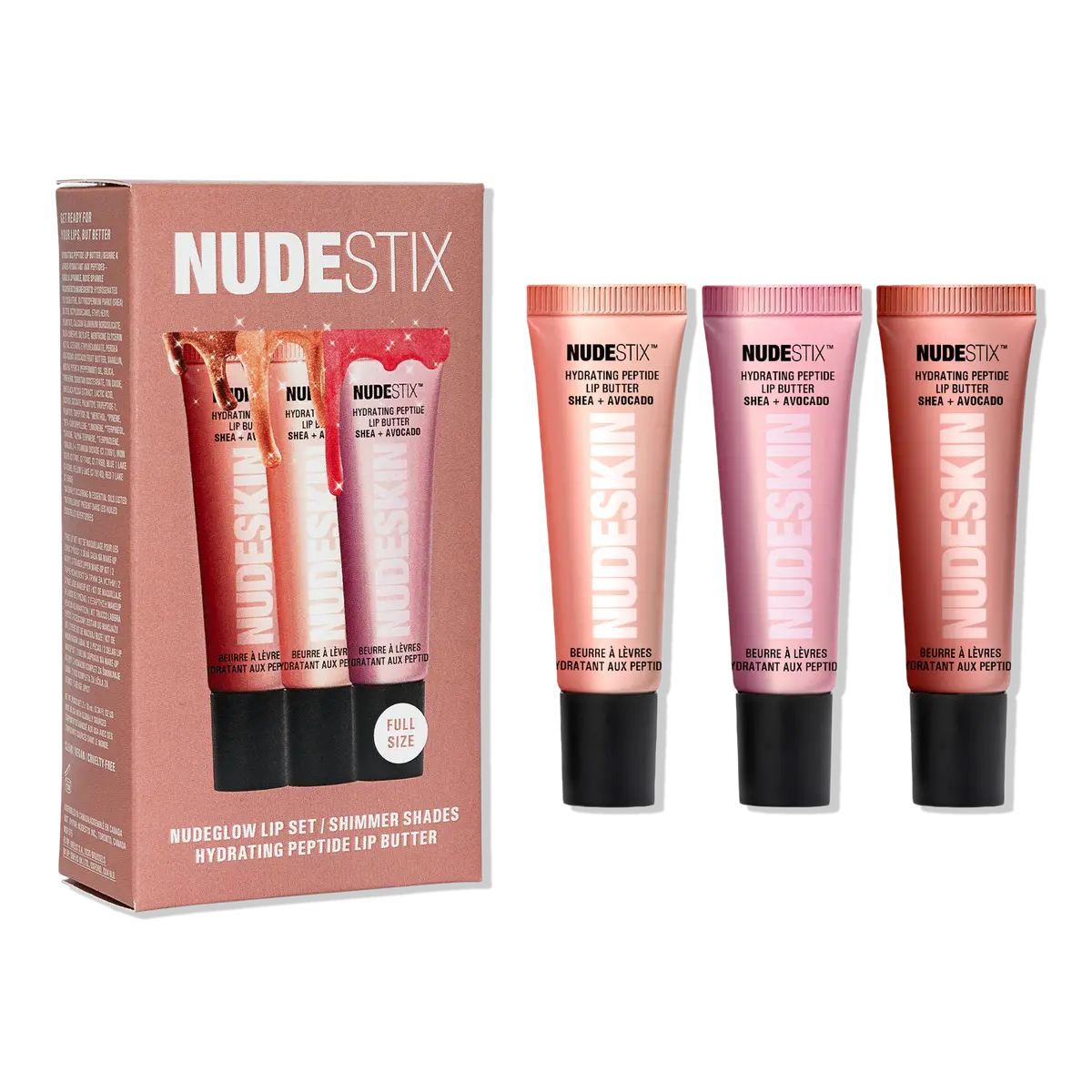 NUDESTIX Nudeglow Lip Set - Hydrating Peptide Lip Butter