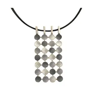 Two Tone Rows Of Circles Necklace 17-21" Adjustable Mixed Metals Silver Gold Rose-Gold Plated E-Coated Protection No Polishing Needed