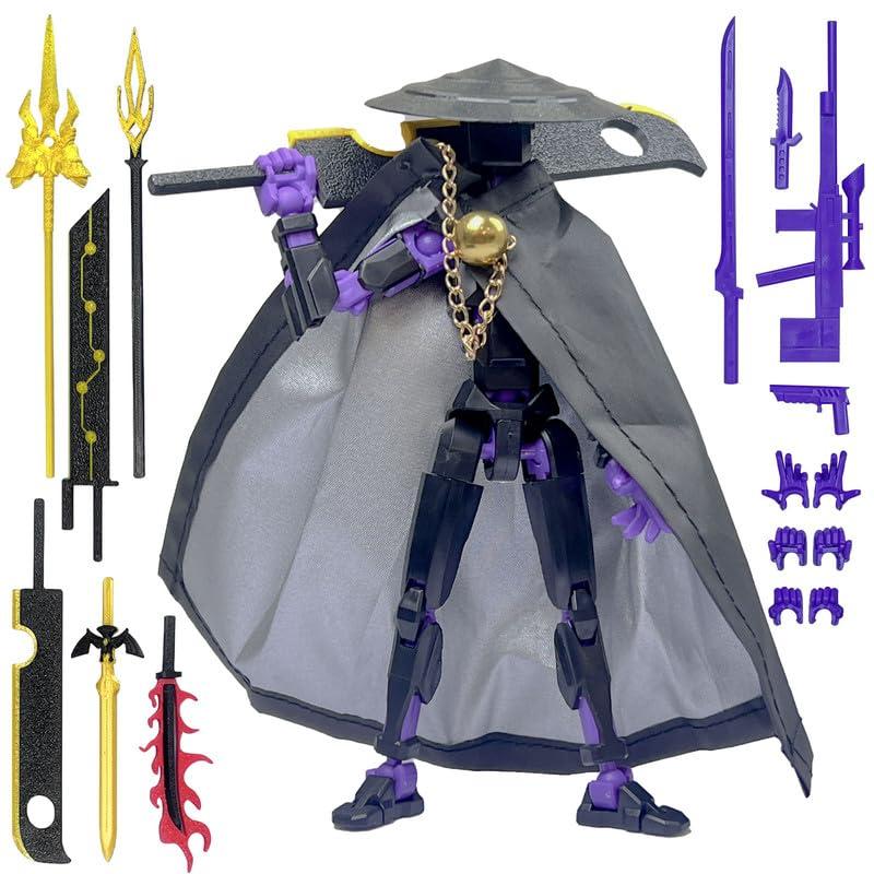 Assembly Completed T13 Action Figures,Dummy 13 Action Figure, Robo 13 3D Printed Action Figure - The Ultimate Hero for Action-Packed Playtime, 5.2 Inch (Swordsman)