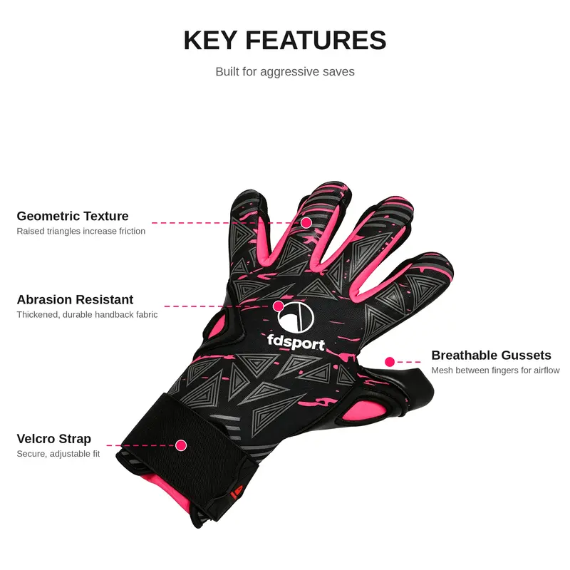 All Ages Football Goalie Gloves - Thick Latex, Ultra-Sticky, Anti-Skid, Abrasion-Resistant, Comfortable, Breathable Soccer Gear for Training & Equipment Accessories, foot ball,soccer stuff, soccer gear