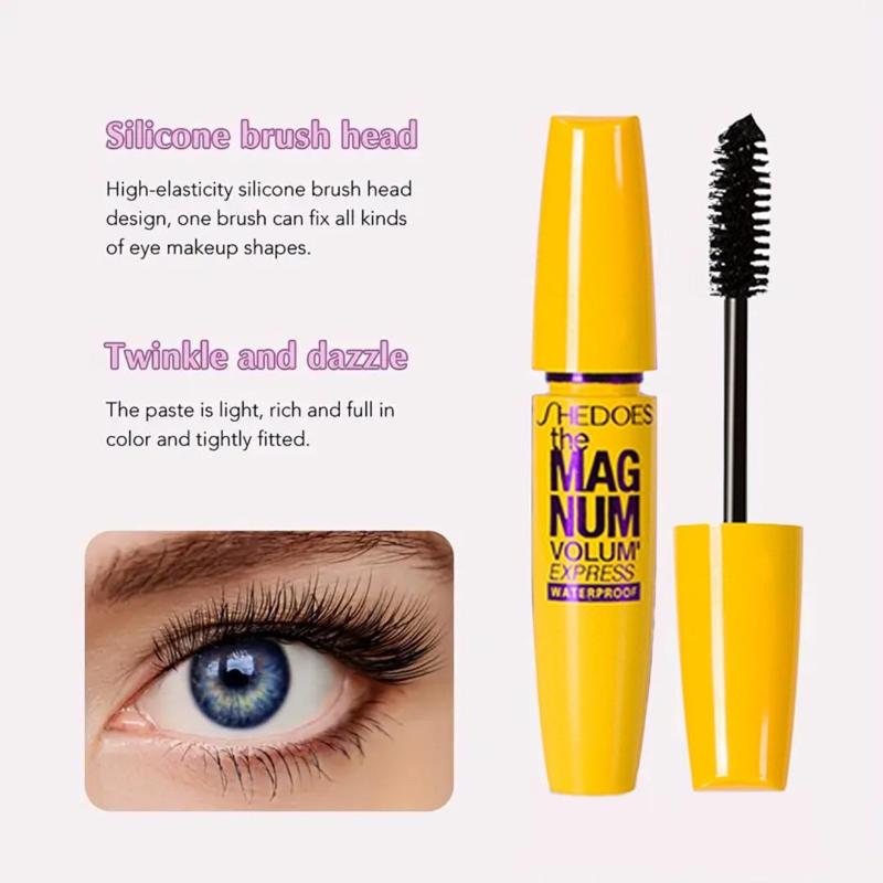 Waterproof & Sweatproof Fiber Mascara -Flash-Dry Vortex Technology with 16HR Zero-Smudge Hold & 3X Volume Boost MakeupCosmetic mascara tubing mascara