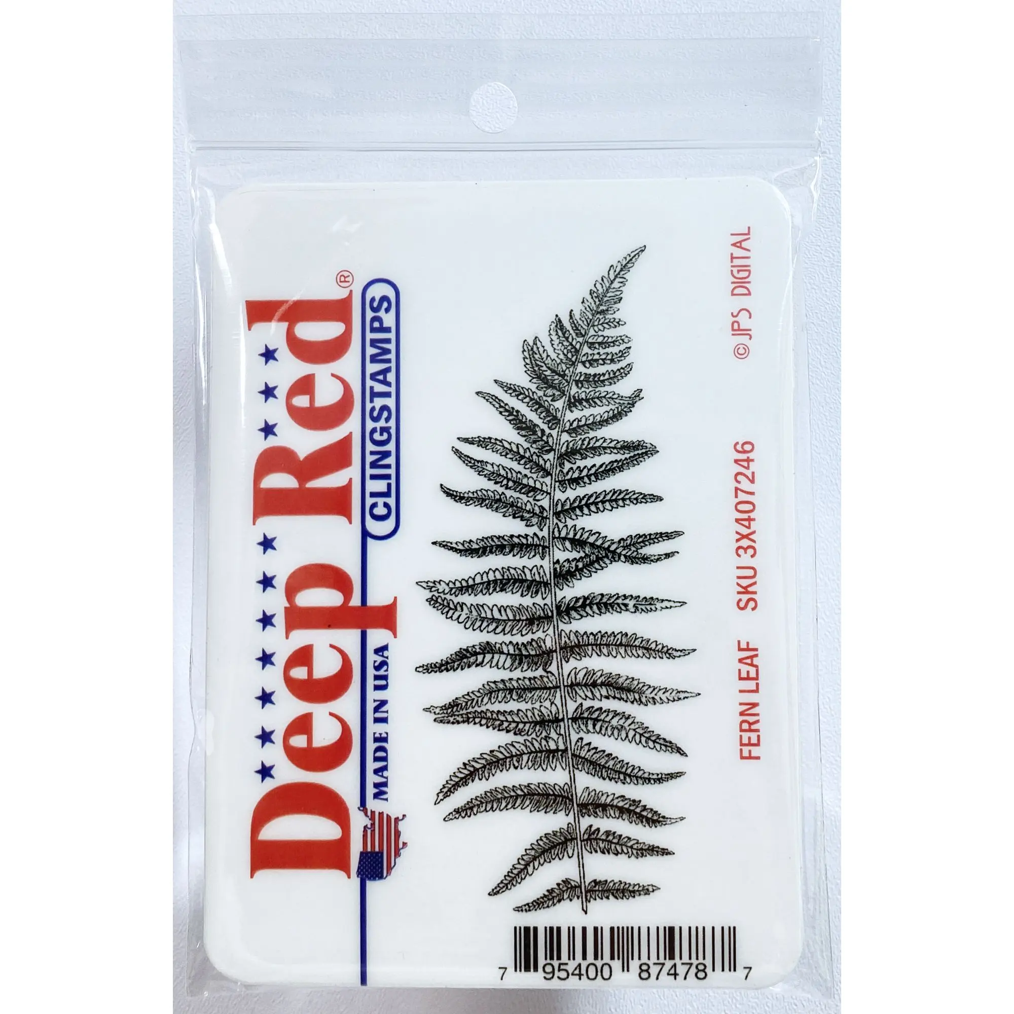Fern Leaf Rubber Cling Stamp