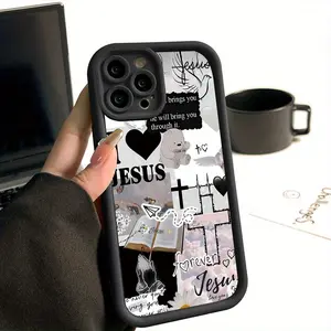 Hot-Selling Personalized Jesus Puzzle Pieces with Creative Designs Shockproof iPhone cases Case Compatible with For iPhone 17 Pro Max 16 16e 15 14 Plus 13 12 Mini 11 Air X XS Pattern TPU Lens Protection Durable Soft Cover Gift 2D printing
