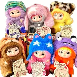 Wakuku 15cm Fuzzy Trendy Party SeriesCollectible Plush Dolls with Pendant Decor,Mystery Surprise Toy Gift for CollectiblesEnthusiasts