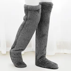Over Knee Fuzzy Socks high Plush Stockings Fuzzy Long Leg Warmers Winter Home Fluffy Sleeping Socks