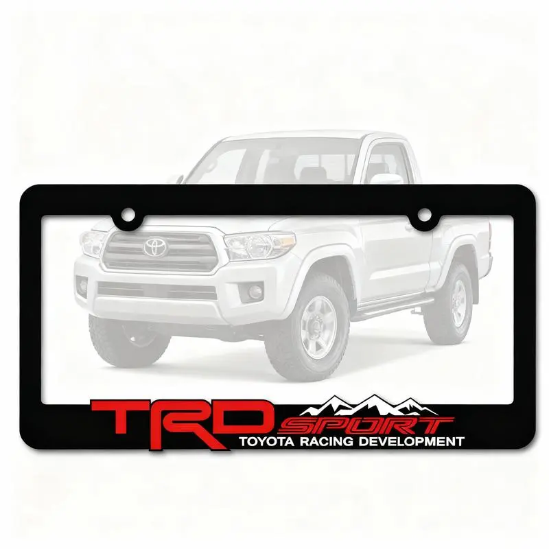 Pair (2 pcs) JDM-style car badge, US standard license plate frame, auto number plate holder, exterior modification decor accessories for cars