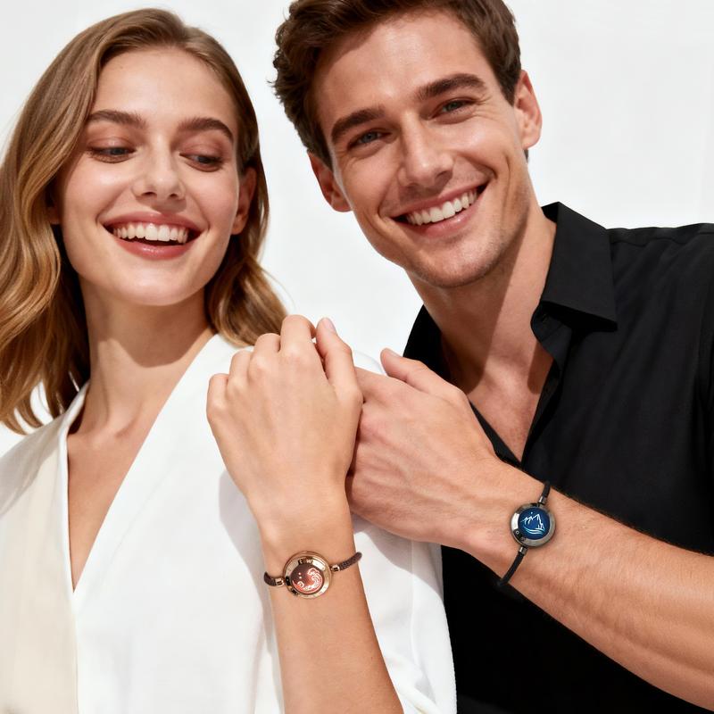 totwoo Mountain&Sea  Long Distance Touch Bracelets  Functional Love Connect Gift For Boyfriend or Girlfriend or your Family