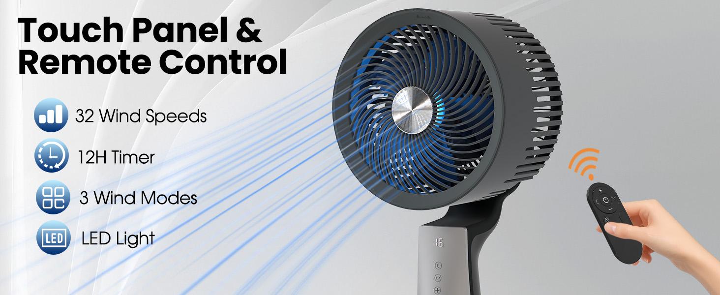 TMWINGS Pedestal Fan for bedroom, 90ft High Velocity Pedestal Fan for Large Rooms & Garages, 32 Speeds 3 Modes, Oscillating with Remote, 12H Timer – for Bedroom Living Office TMWINGS Pedestal Fan for bedroom, 90ft High Velocity Pedestal Fan for Large Rooms & Garages, 32 Speeds 3 Modes, Oscillating with Remote, 12H Timer – for Bedroom Living Office