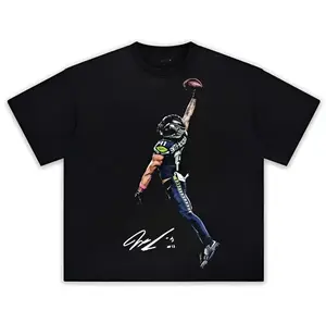 Jaxon Smith-Njigba Posterized#11 Seattle Football T-Shirt – Vintage Game Day Unisex Streetwear Pullover