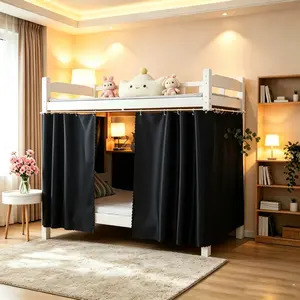 SEMMDA Solid Thickened Bunk Blackout Heavy Curtain Bed Canopy, Textile Bedding for Student Single Sleepers