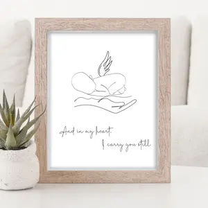 Miscarriage Angel Baby, Baby Loss Print, Pregnancy Loss Keepsake, One Line Art Poster No Frame 