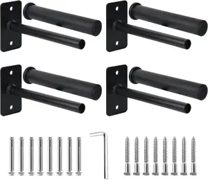 Weight Plate Holder, Wall Mounted Weight Rack for 1" and 2" Olympic Weight Plat EVERYMATE