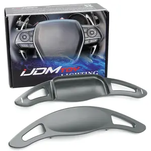 iJDMTOY Gun Metal Grey CNC Billet Aluminum Larger Paddle Shifter Extensions For 2018-up Toyota Camry