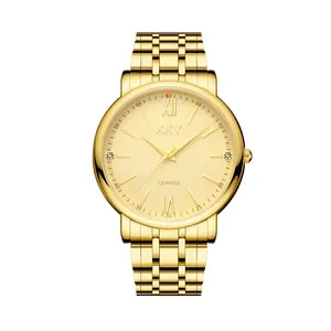 Timeless Classic Gold Watch for Men and Women, 27mm & 40mm, Set with White Cubic Zirconia, Swiss Quartz Movement, Stainless Steel Bracelet, Daily Luxury Gift anniversary vintage grace lux Open Dial