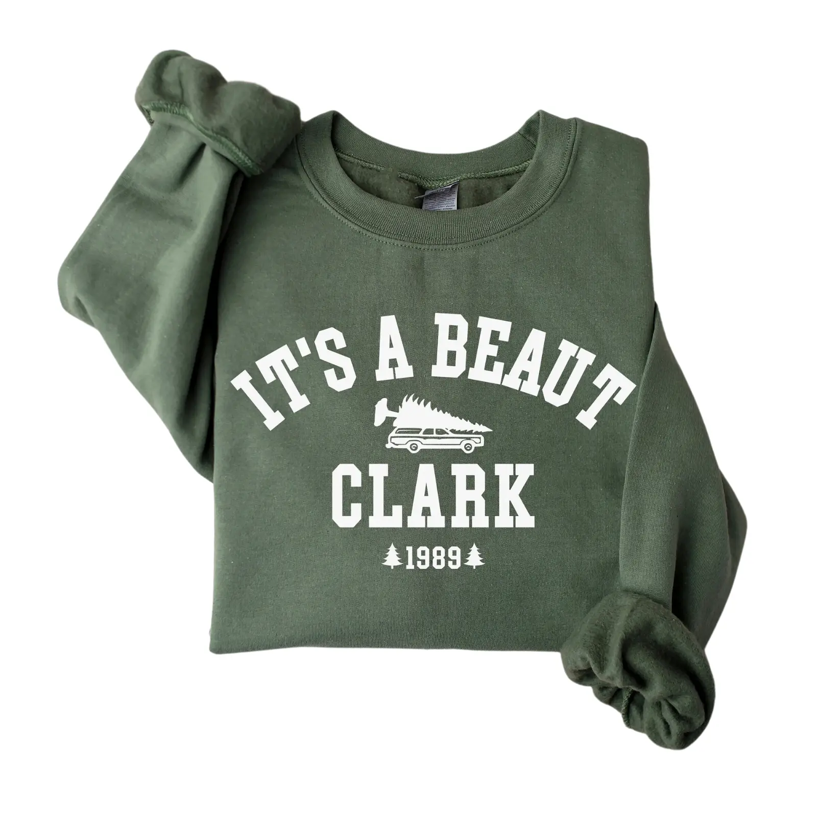 Funny Holiday Tree Sweatshirt – “It’s a Beaut” Vintage Christmas Pullover – Cozy Winter Crewneck