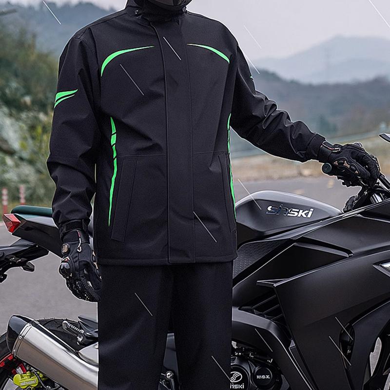 Waterproof Split Motorcycle Rain Suit - Lightweight, Foldable, Windproof, Heavy Rain Protection