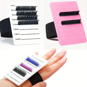 Lash Holder Lash Tiles for Lash Extension Supplies Eyelash Extension Hand Pallet with Adjustable Wrist Strap False Lash Tray Tools
