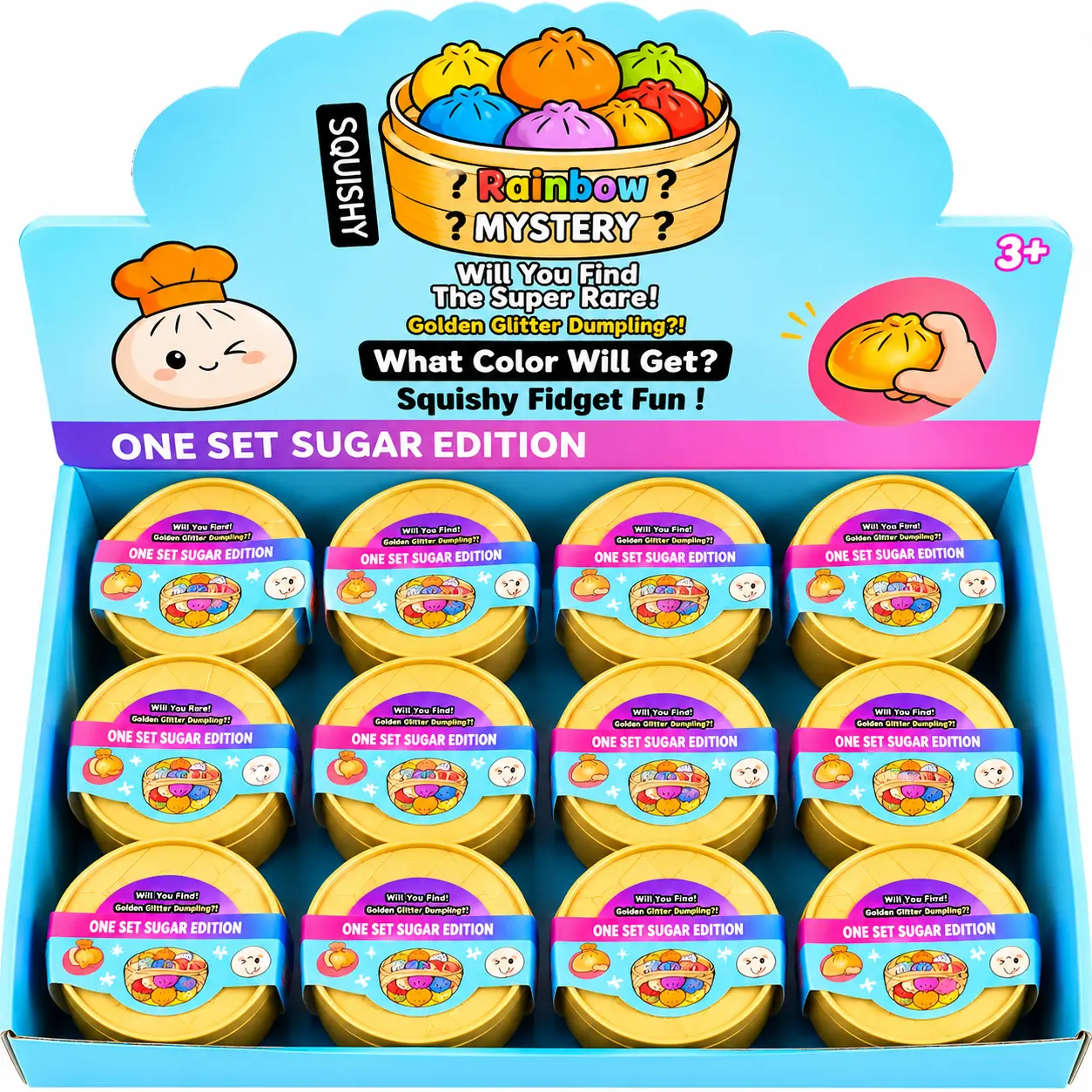 12PCS Dumpling Squishy Squishies – Random Color Slow-Rising Mochi Fidget Sensory Toy, Cute Stress Relief Party Favor Gift for Kids