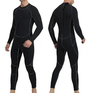 Wetsuit Men Women 3mm Neoprene Full Body UV Protection One Piece Long Sleeves Scuba Diving Suits Back Zipper Swimsuit for Scuba Diving Surf Snorkeling Swimming