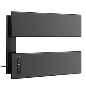 Towel Warmer Rack for Bathroom, Wall Mounted Hot Towel Warmer, Built-in LED Screen, Plug in, Matt Black